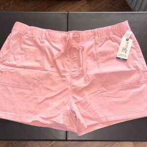 #TS939 - Terra & Sky Dustry Rose Drawstring Utility Shorts 2X (20W -22W)